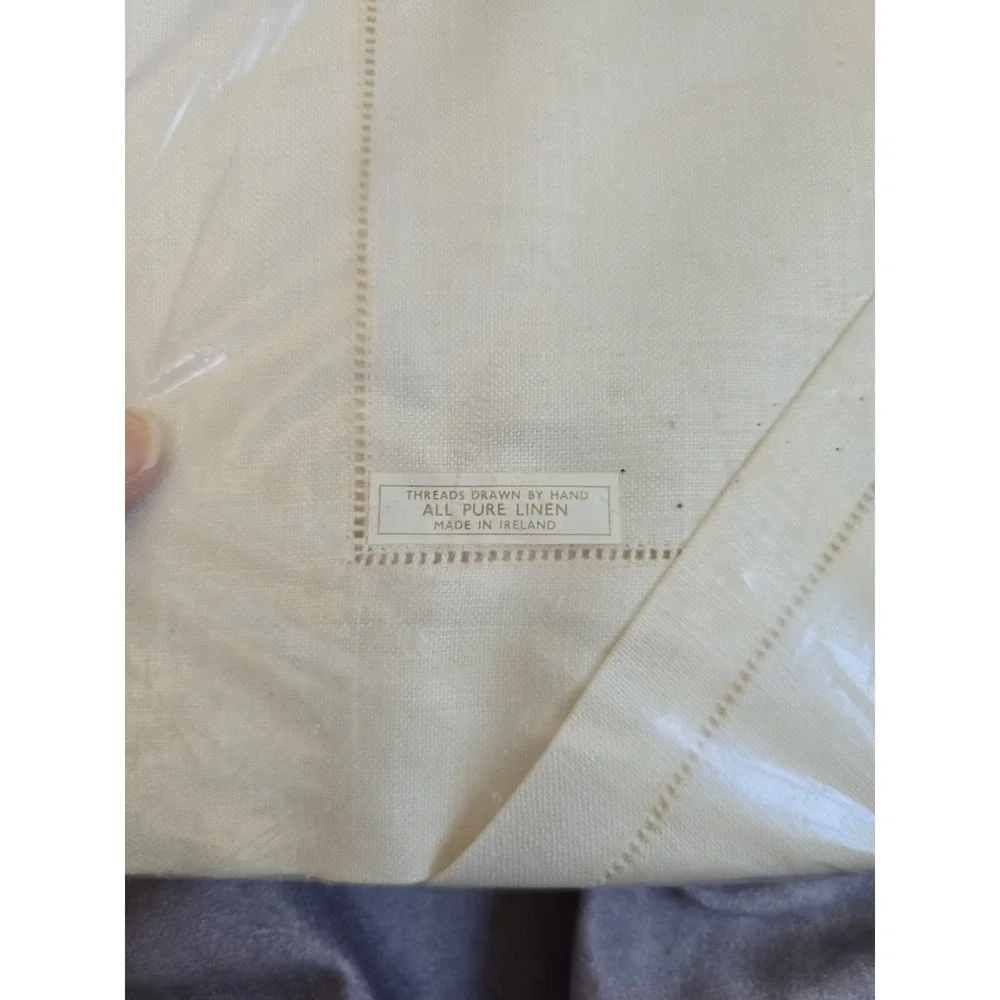 Vtg Marshall Field & Co All Pure Irish Linen Table Placemat Napkin Set Of 4